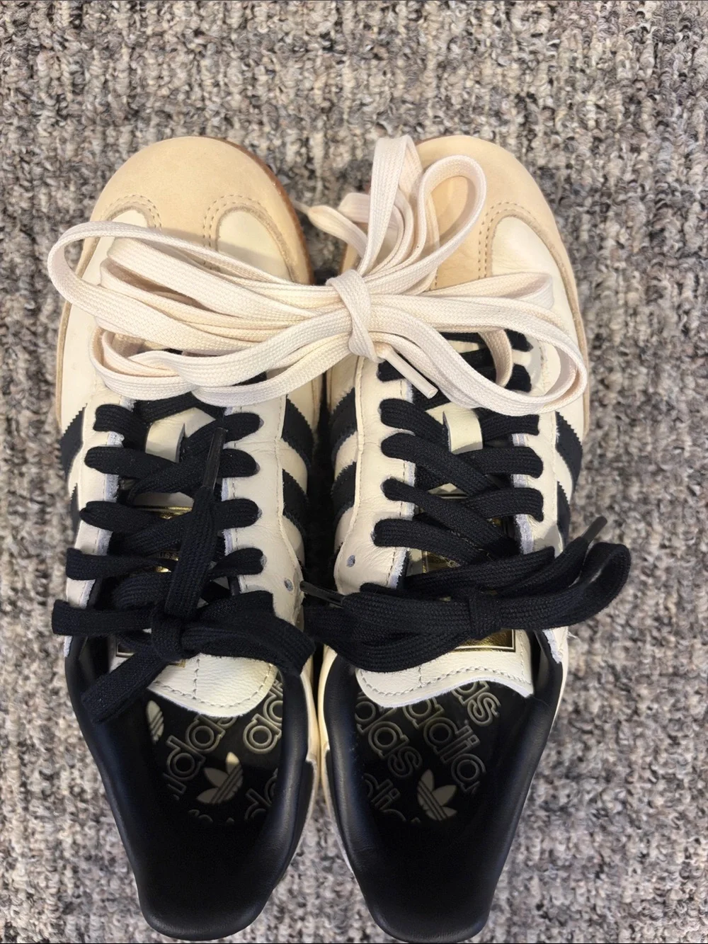 adidas Women's Cream and Black Samba Shoes